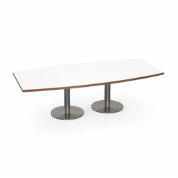 Konferenztisch Bootsförmig Lichtgrau