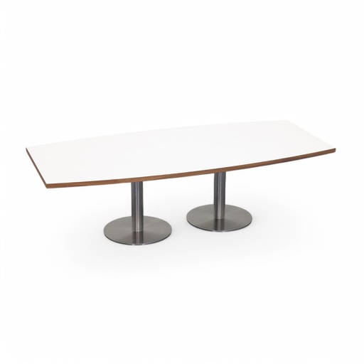 Konferenztisch Bootsförmig Lichtgrau