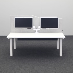 Doppelarbeitsplatz mit Bildschirmen Bene Level Pure Twin