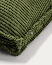Blok cushion in green wide seam corduroy, 40 x 60 cm