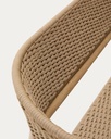 Arinella 3-seater sofa in FSC 100% solid acacia wood with natural finish and beige rope cord 167 cm