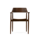 Fondes chair in solid oak wood with walnut finish FSC Mix Credit