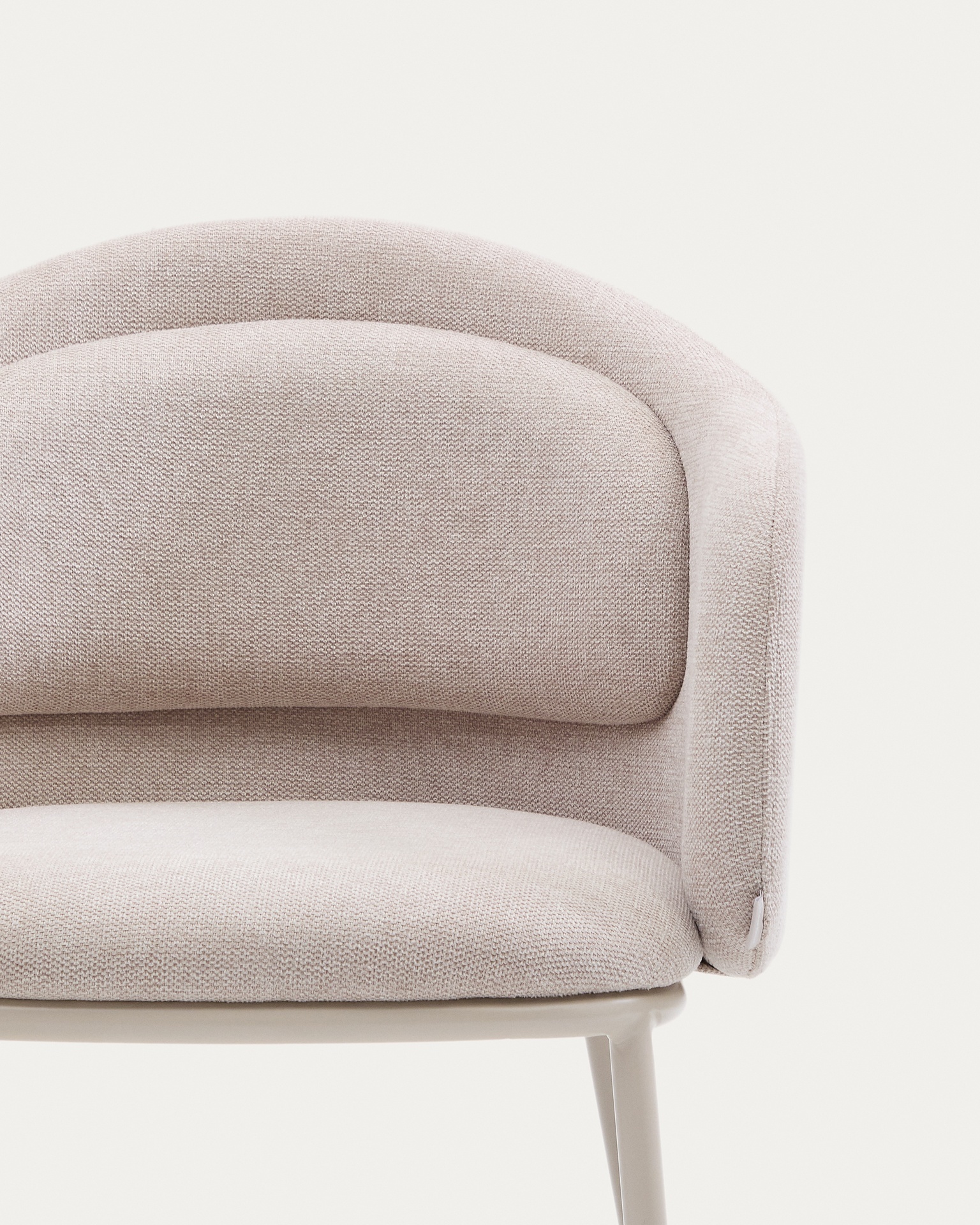Minda chair in beige and steel legs in a beige finish, FSC Mix Credit