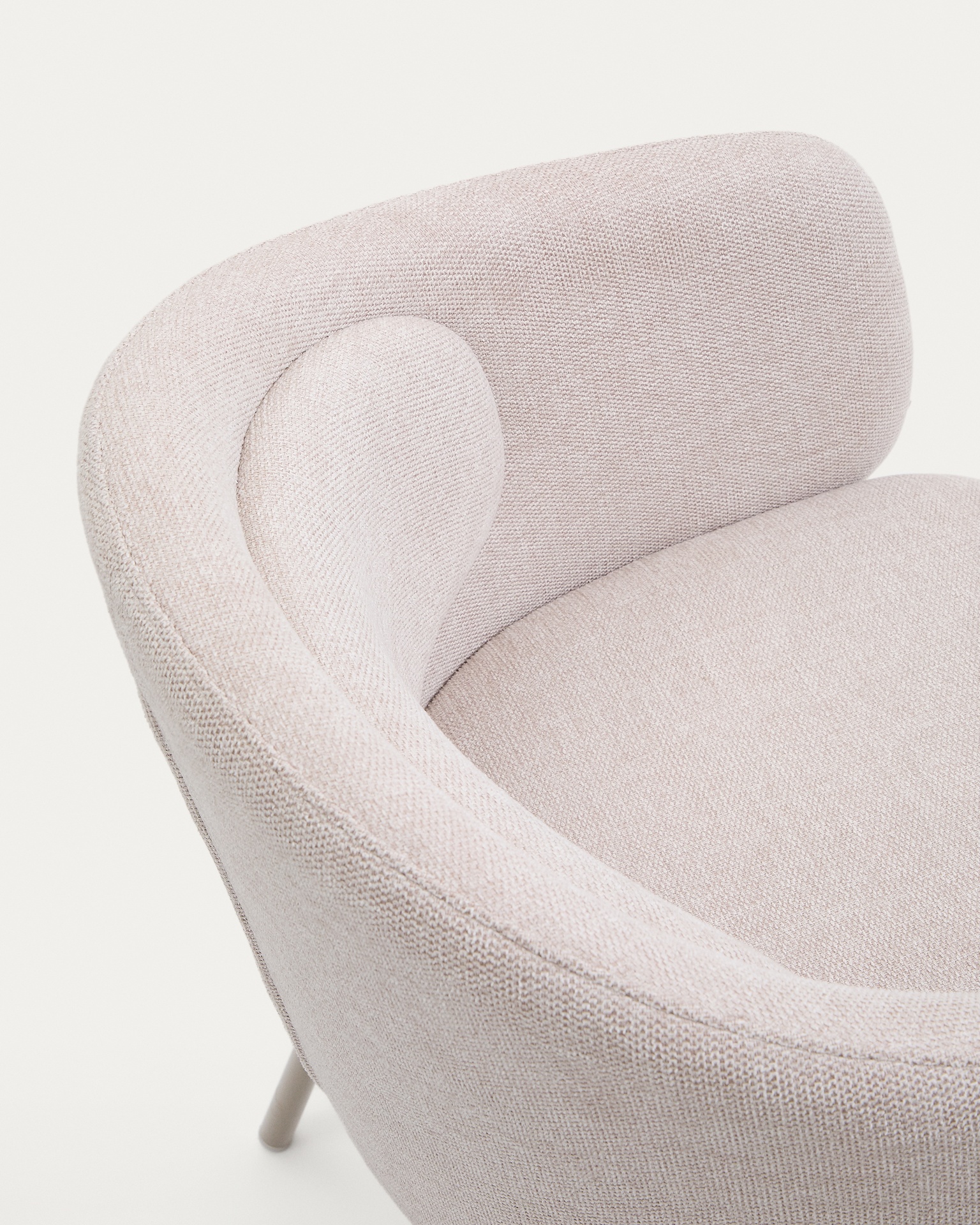 Minda chair in beige and steel legs in a beige finish, FSC Mix Credit