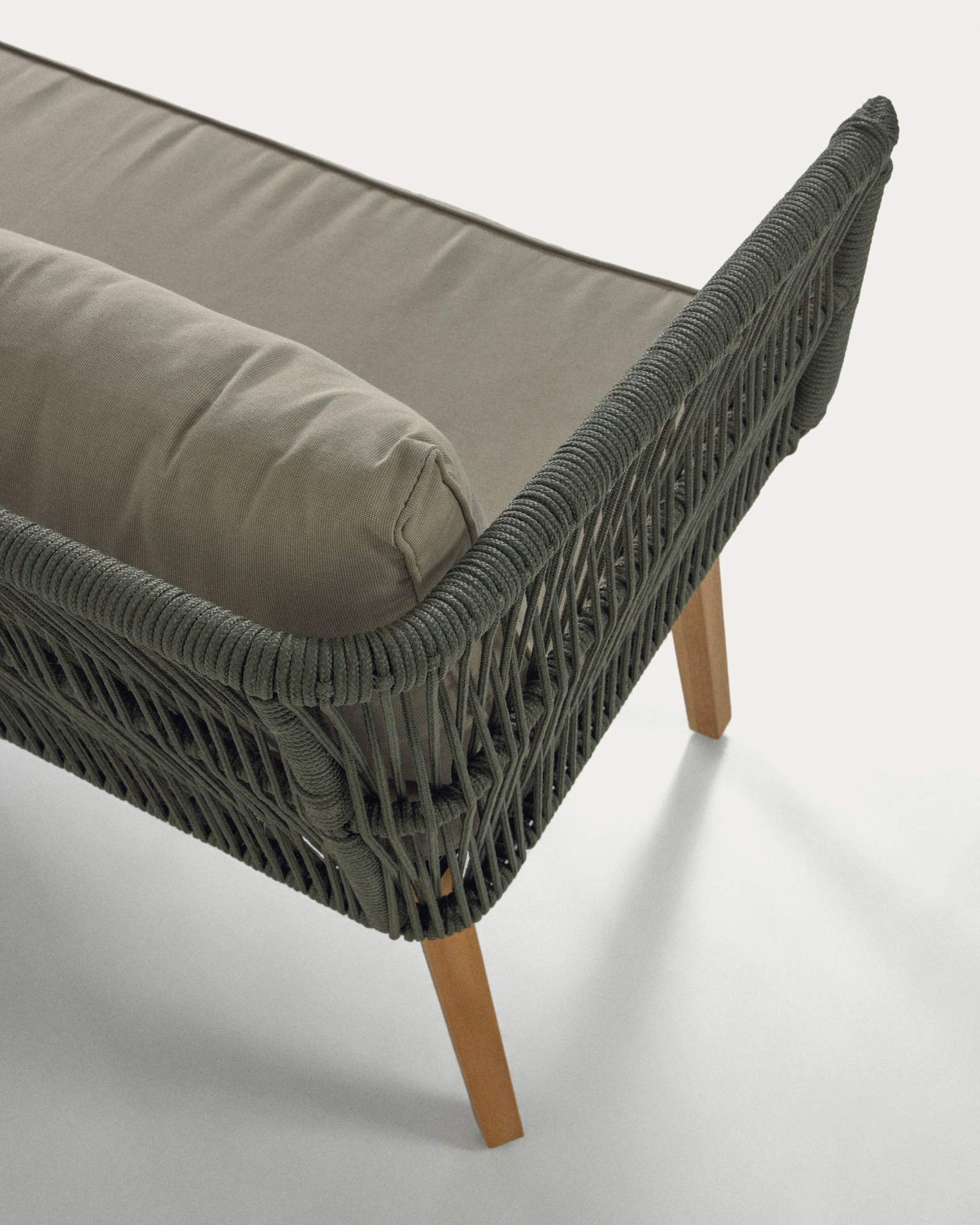 Inti 2 seater sofa with 2 green cord armchairs, FSC 100%