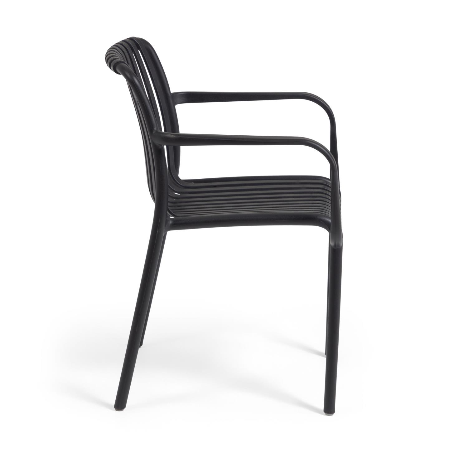 Isabellini stackable outdoor chair in black