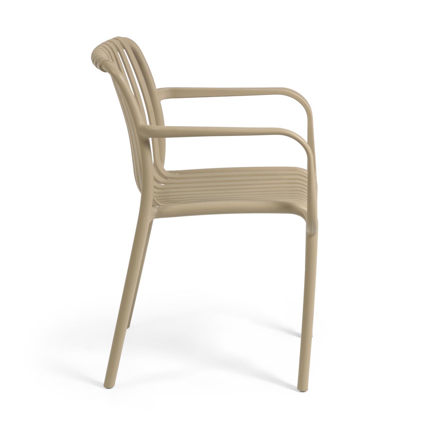 Isabellini stackable outdoor chair in beige