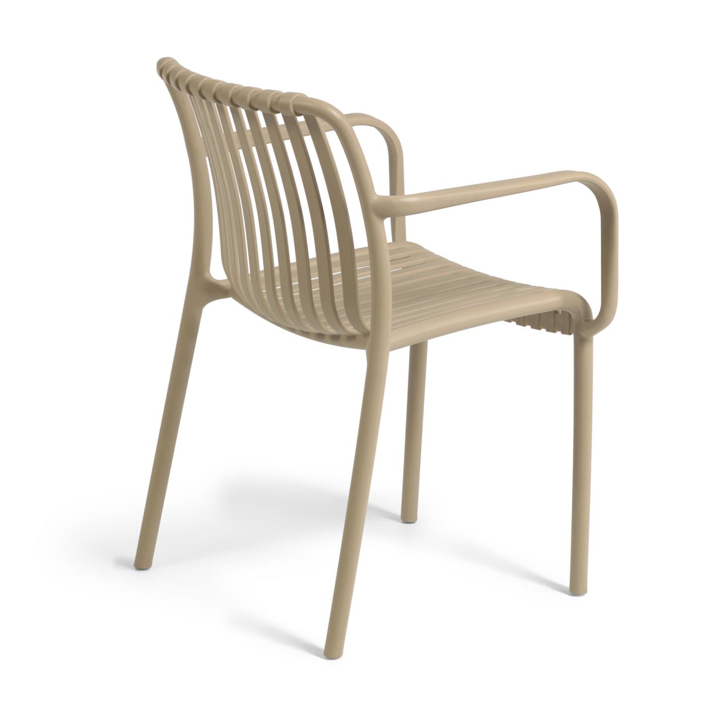 Isabellini stackable outdoor chair in beige