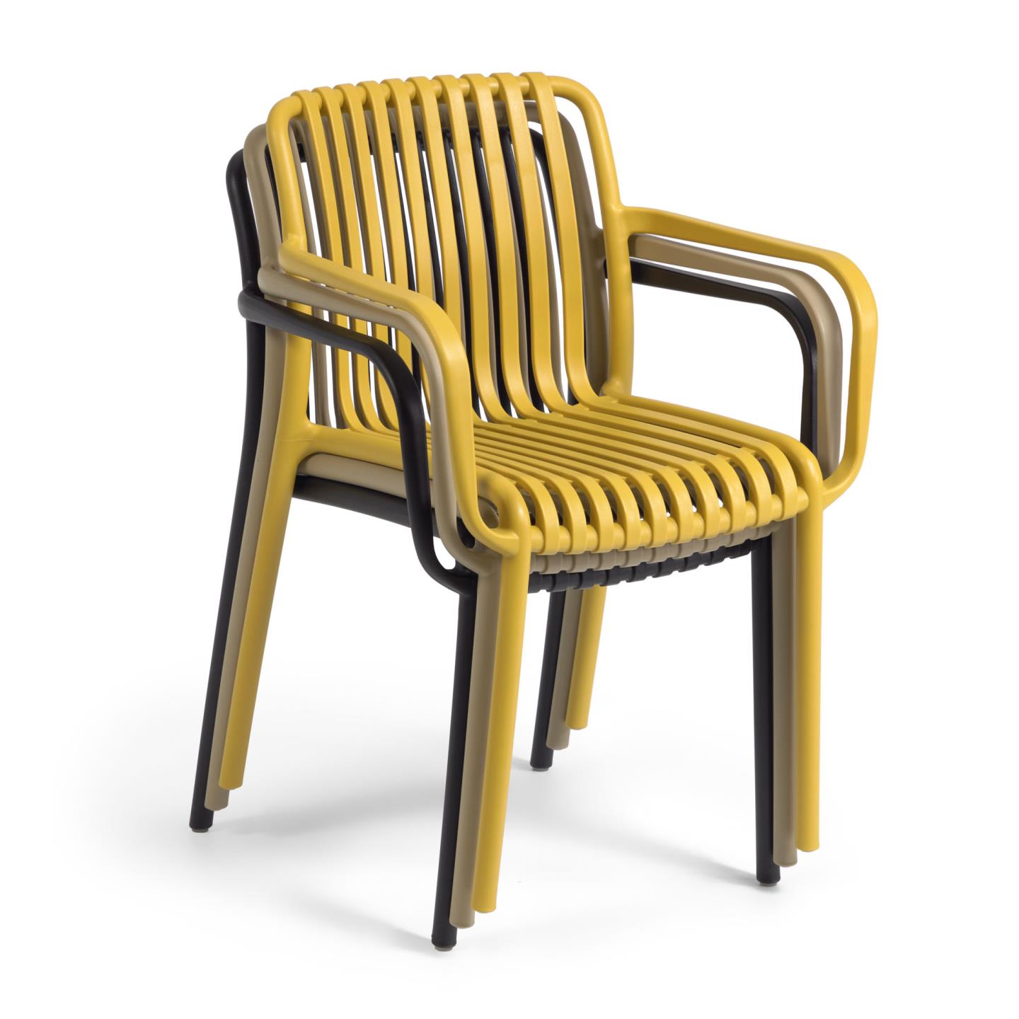 Isabellini stackable outdoor chair in beige