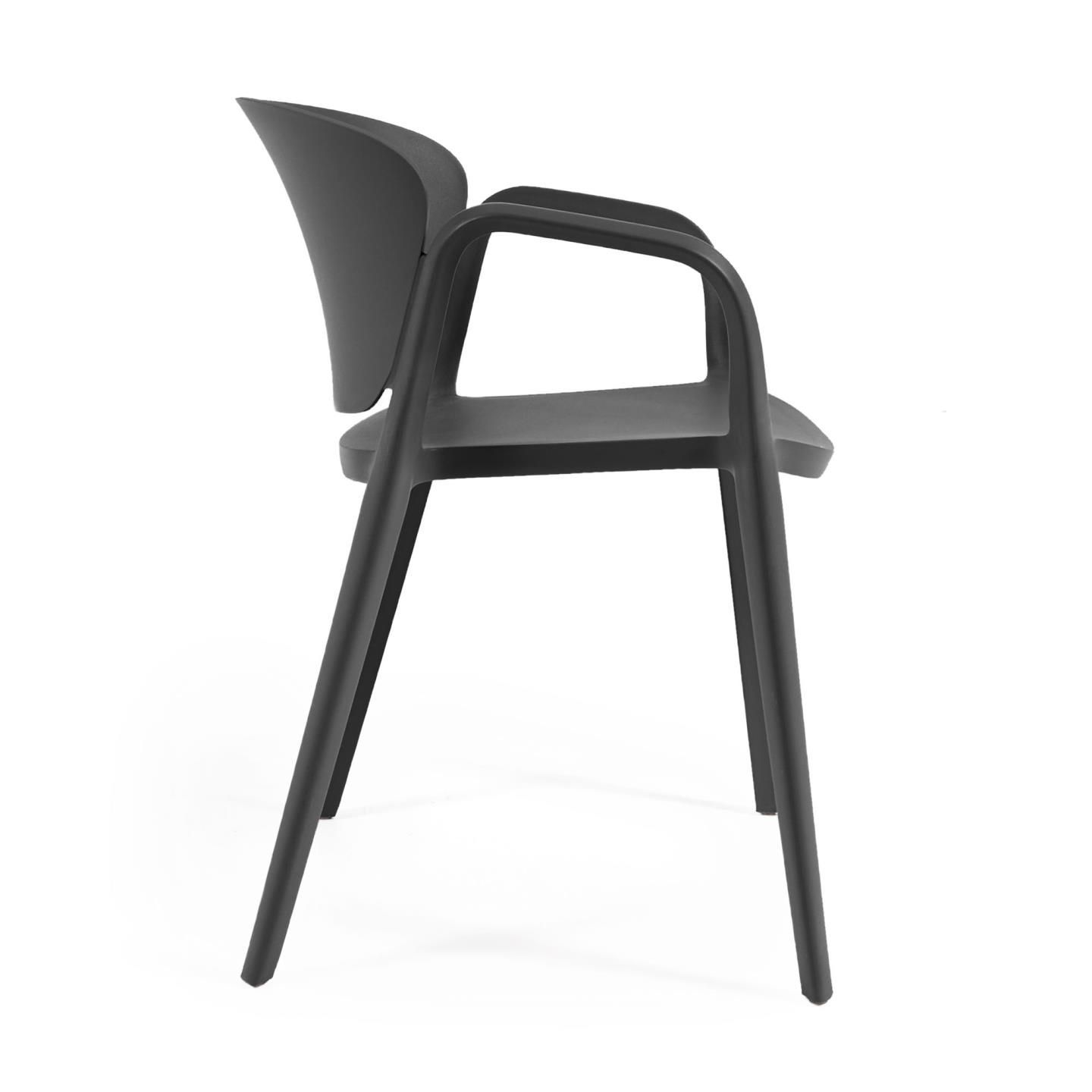 Ania stackable black garden chair