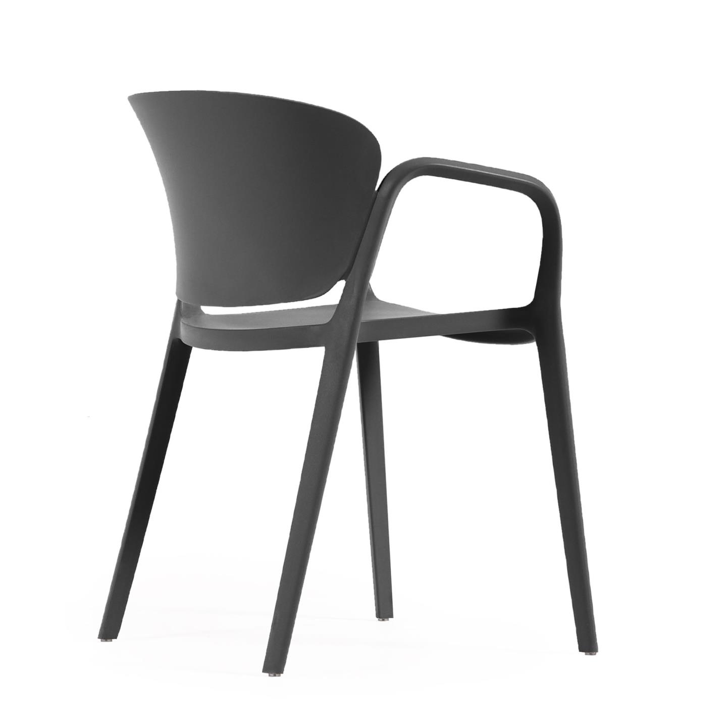 Ania stackable black garden chair