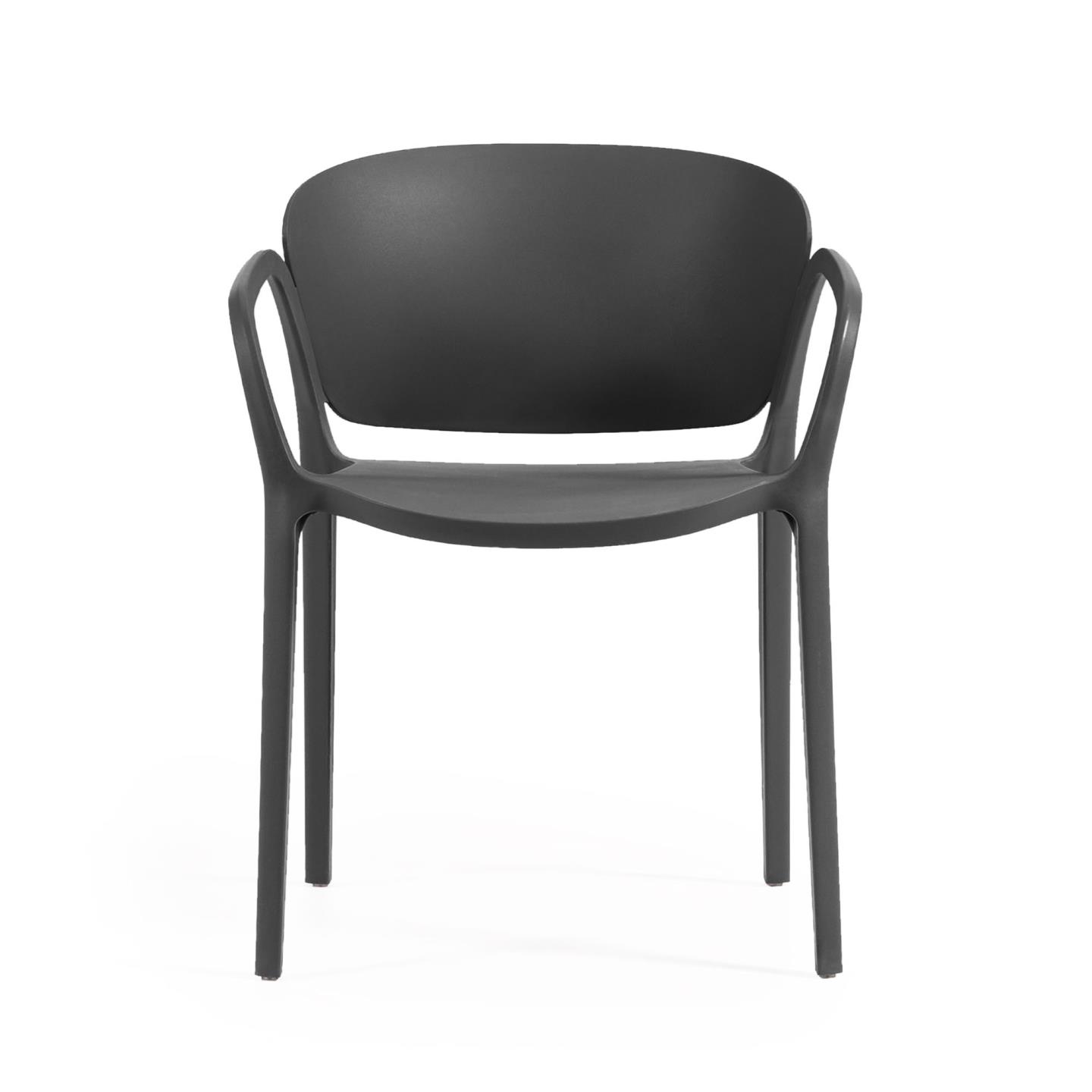 Ania stackable black garden chair