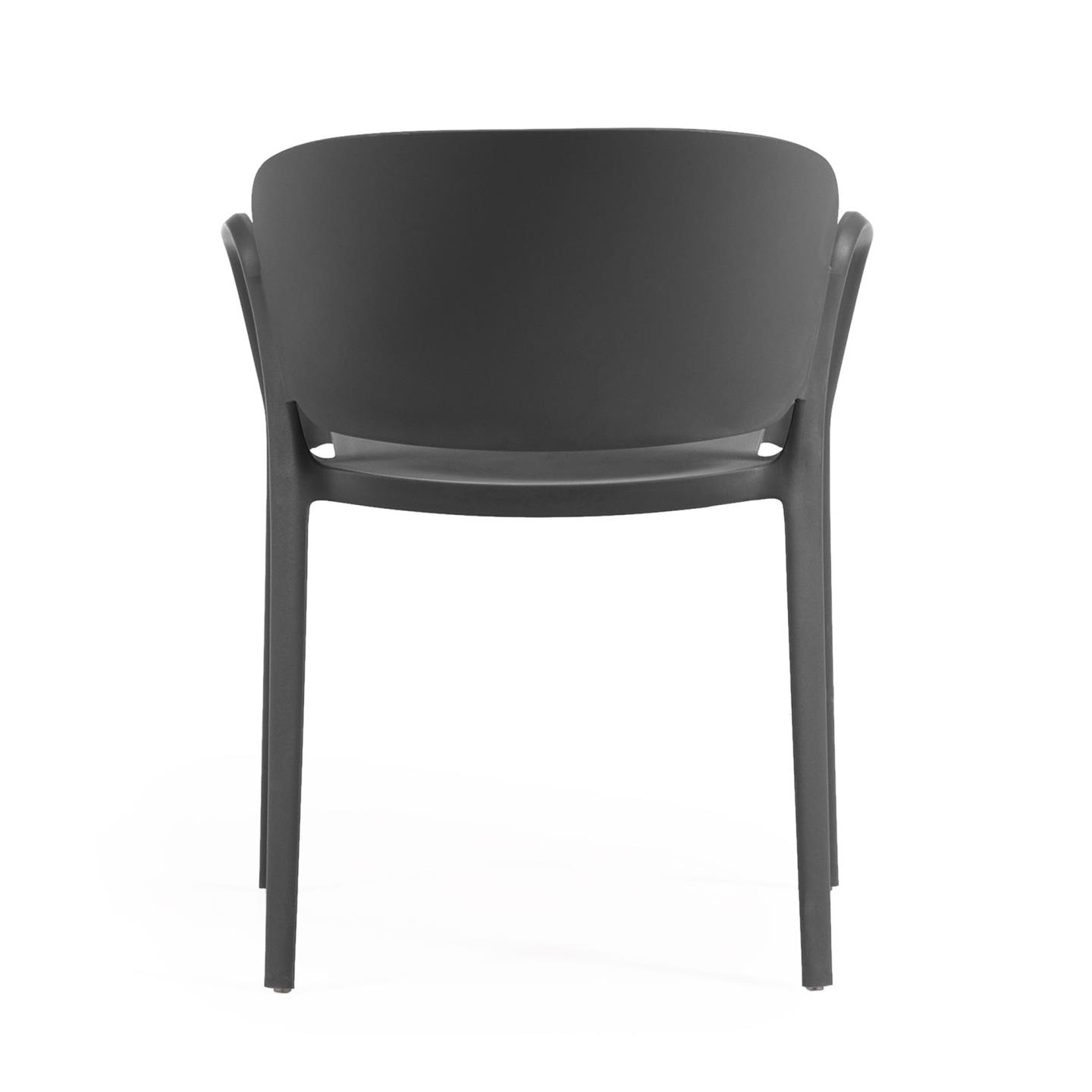 Ania stackable black garden chair