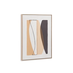 Zay picture with brown geometric shapes, 80 x 100 cm