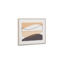 Zay picture with brown geometric shapes, 80 x 100 cm