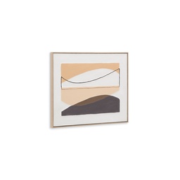 Zay picture with brown geometric shapes, 80 x 100 cm
