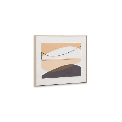 Zay picture with brown geometric shapes, 80 x 100 cm
