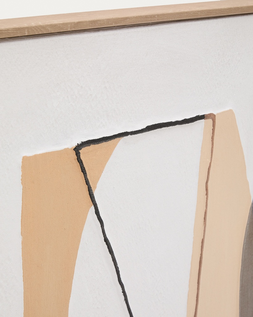 Zay picture with brown geometric shapes, 80 x 100 cm