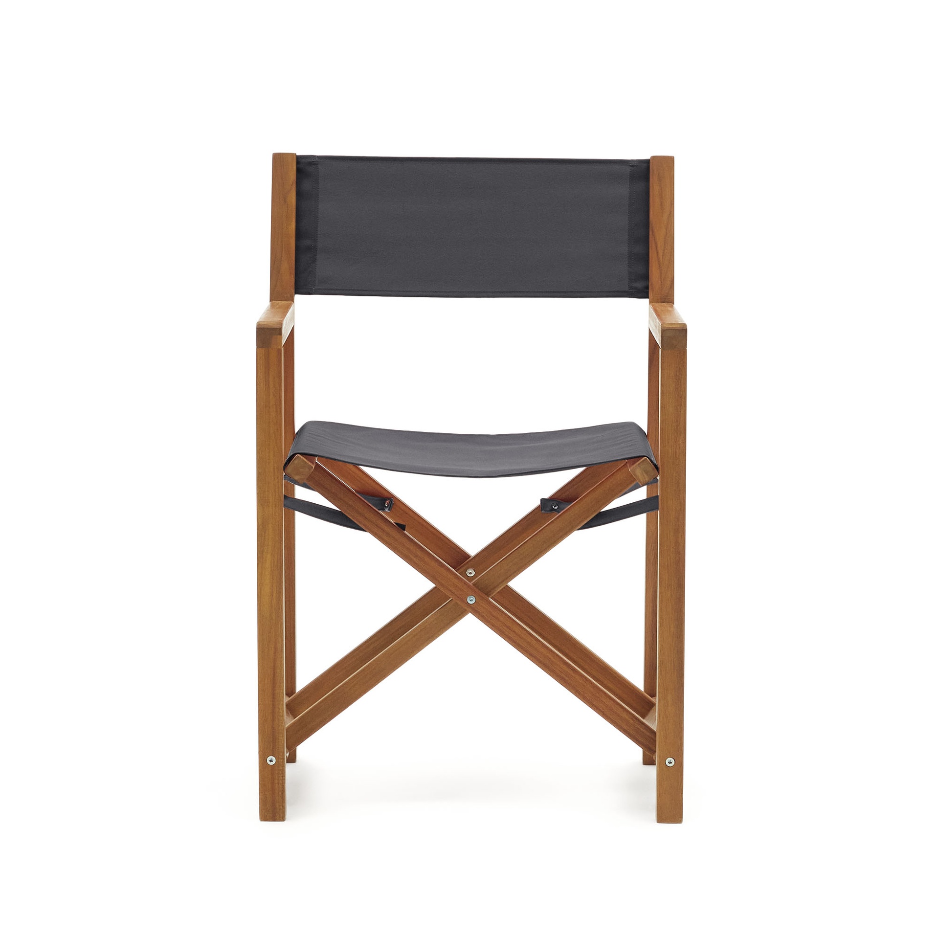 Thianna folding outdoor chair in black with solid acacia wood FSC 100%