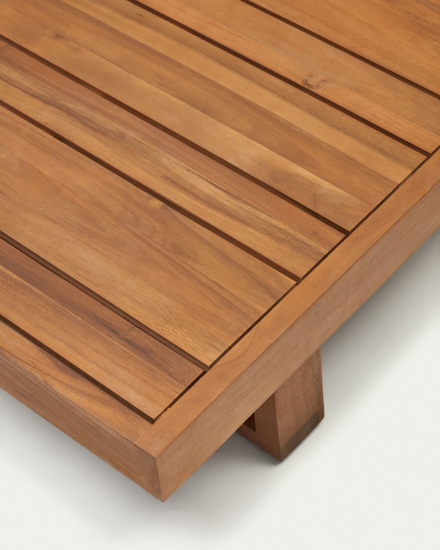 Raco 5 seater corner sofa and coffee table, made from solid acacia wood