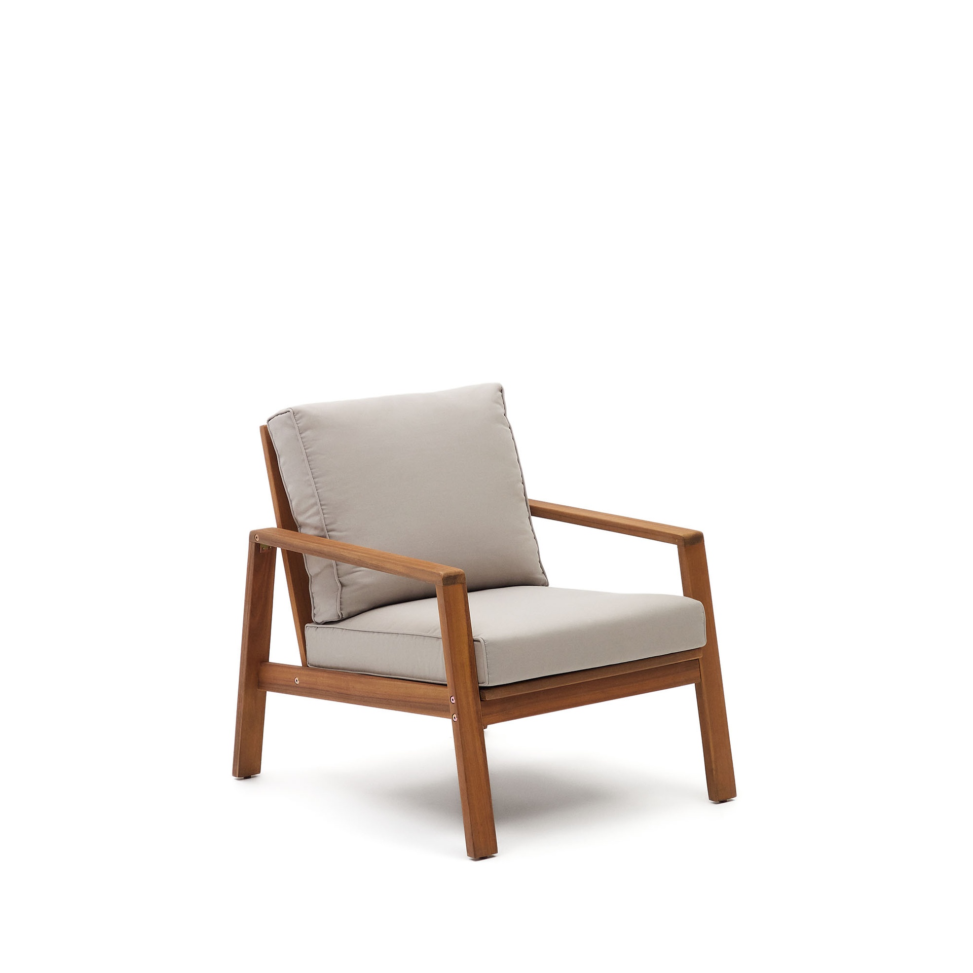 Frares set, 2 seater sofa, 2 armchairs & coffee table, made from solid acacia wood