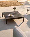 Aldet outdoor solar table lamp in grey rope cord