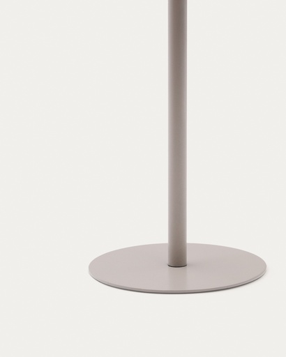 Aldet outdoor solar table lamp in grey rope cord