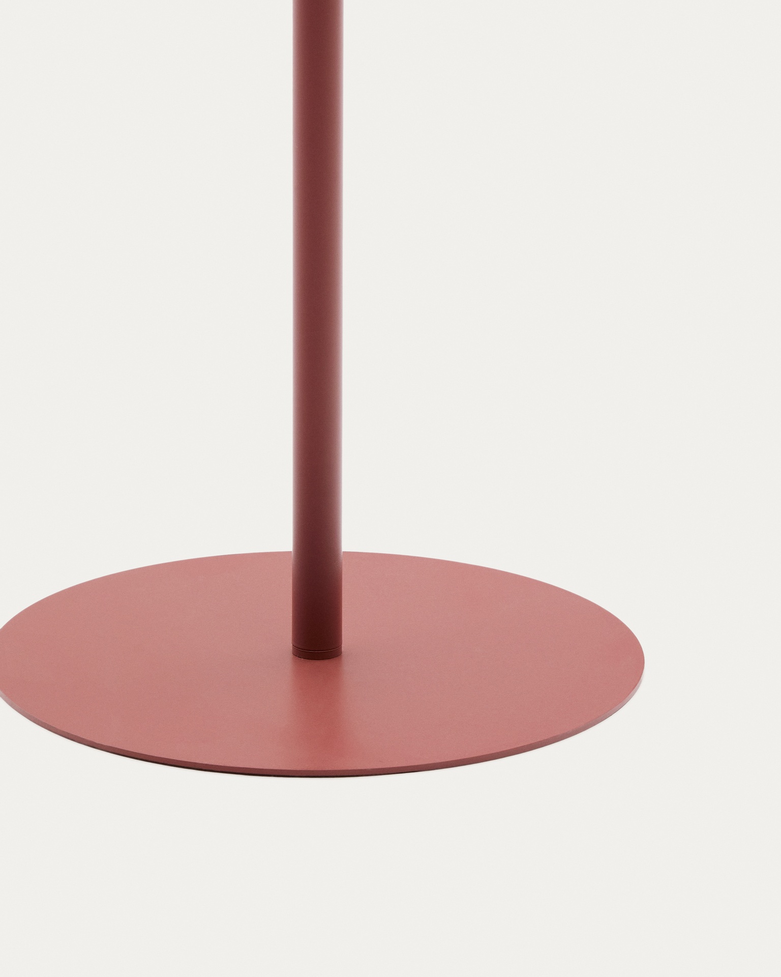 Aldet outdoor solar floor lamp in terracotta rope cord Ø46cm