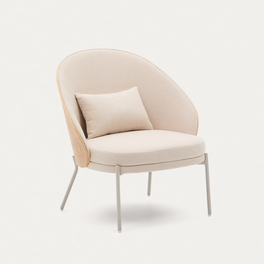 Kave Home Eamy lounge chair (Beige, New)
