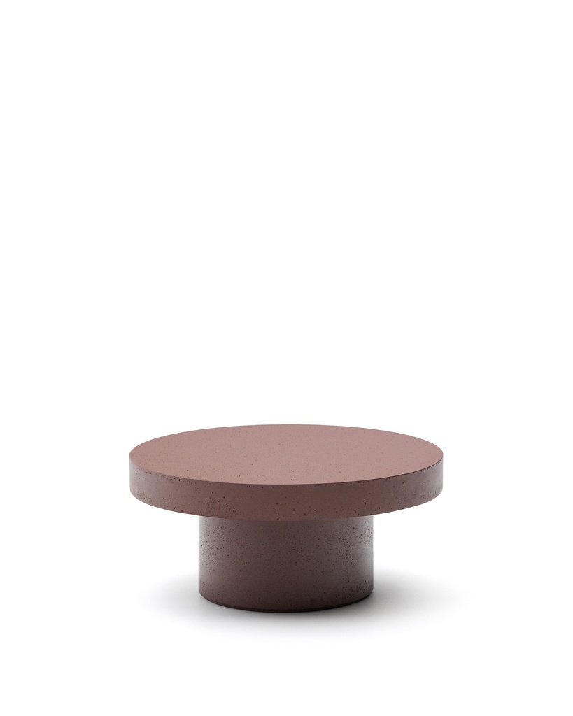 Kave Home Aiguablava Outdoor Couchtisch (Sehr gut, Burgunderrot)