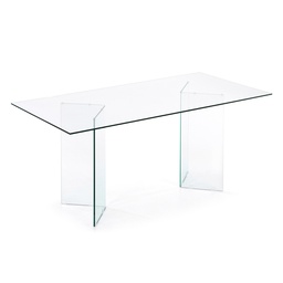 Kave Home Burano Esstisch (Sehr gut, Transparent, 200x78x90)