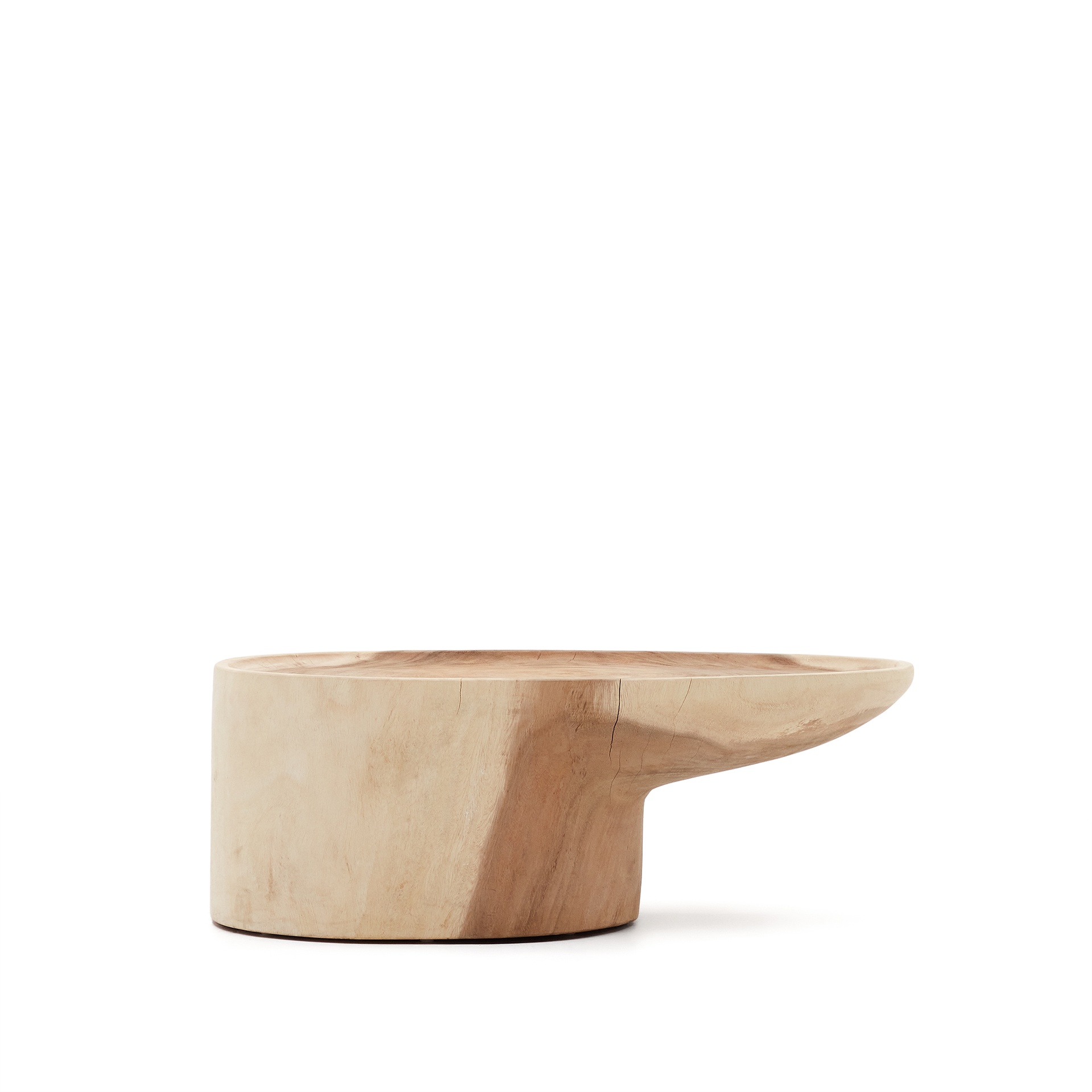 Mosi solid mungur wood coffee table with stand Ø 90 x 50 cm (New)