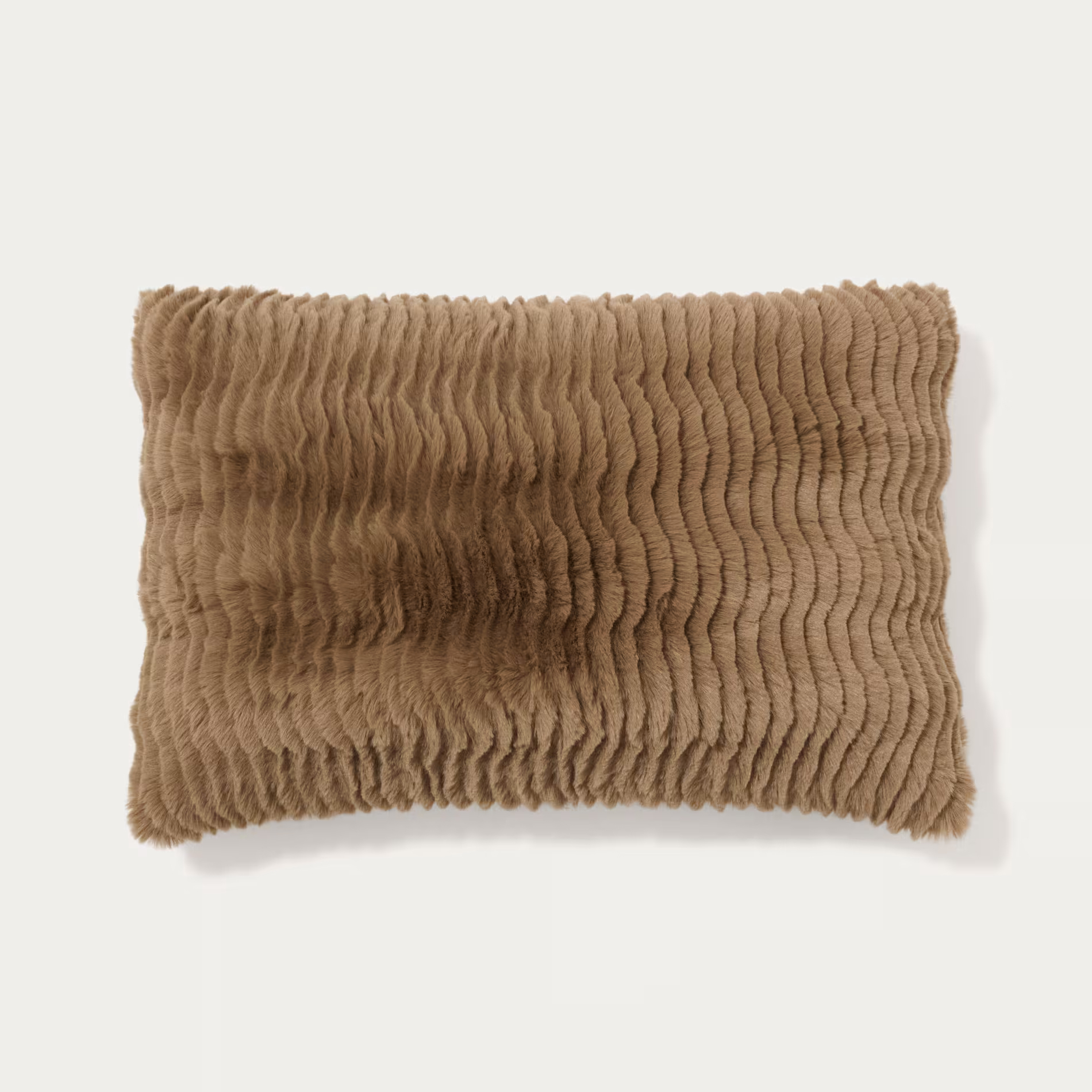 Image of Kave Home Kissenbezug Afni mit Schnittfloreffekt 40 x 60 cm Beige, Sehr gut