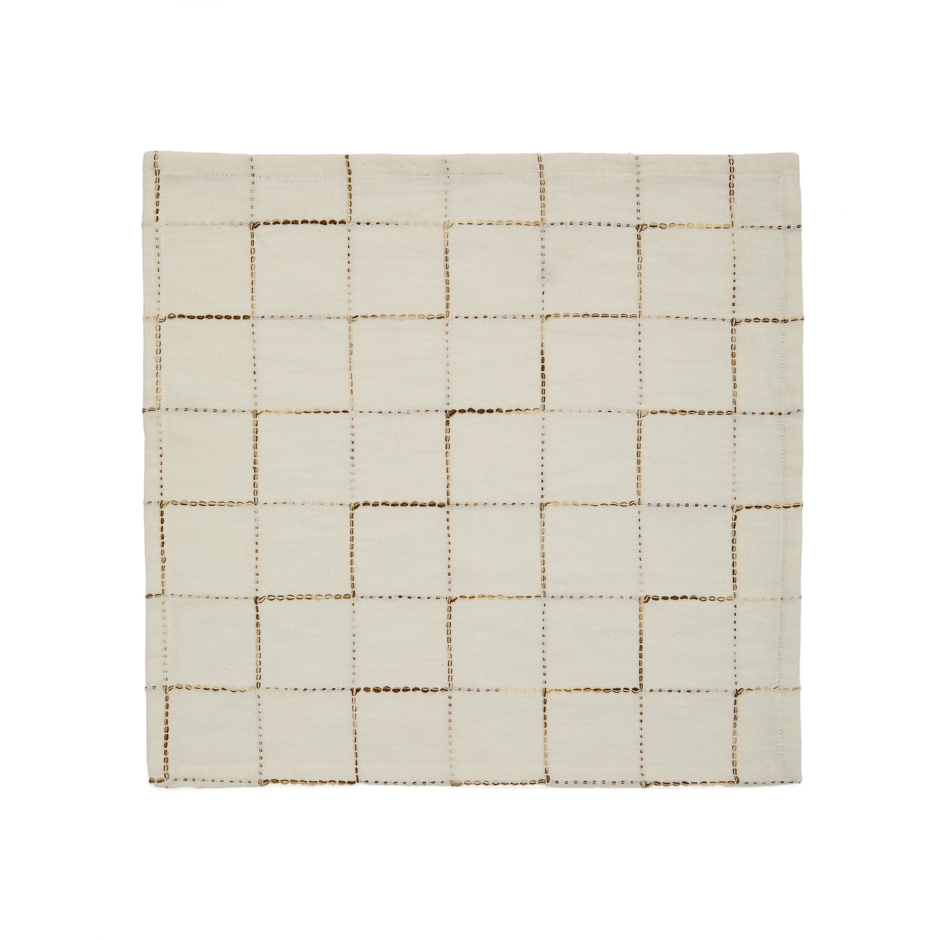 Ersen Set de 2 serviettes de table 100% coton (Ecru, Nouveau)