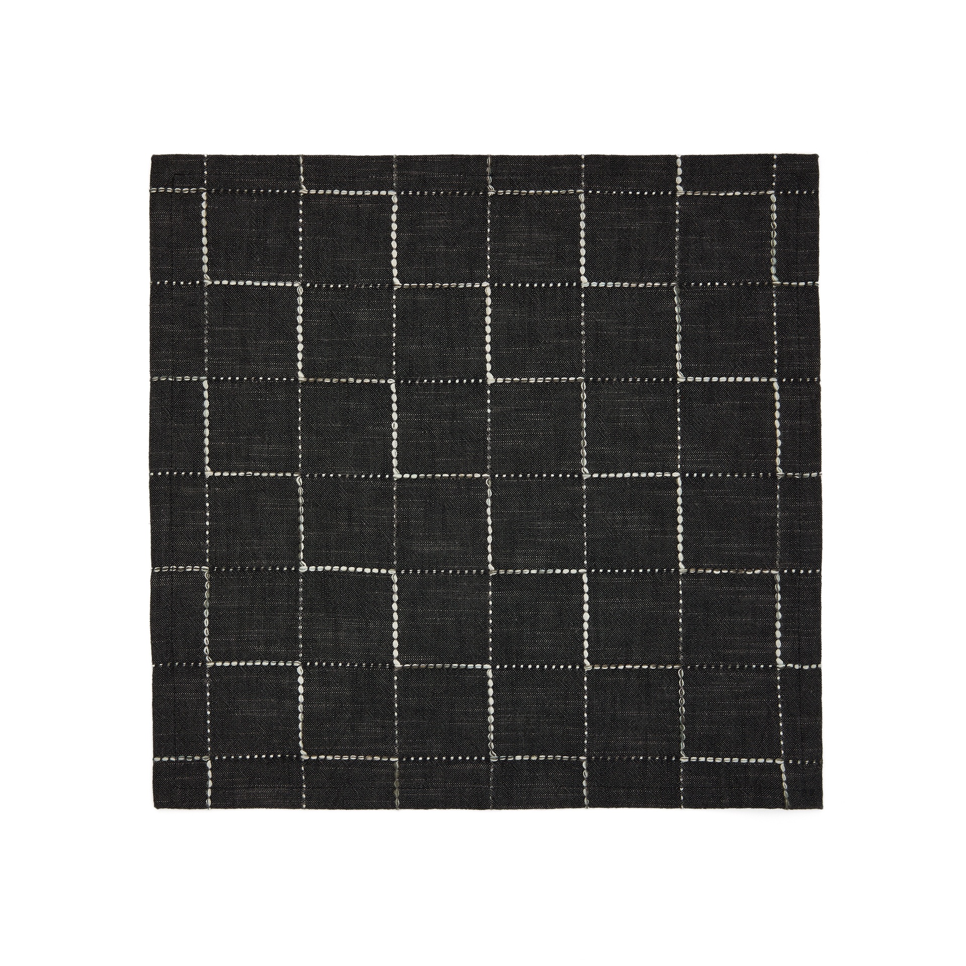 Ersen Set de 2 serviettes de table 100% coton (Gris, Nouveau)