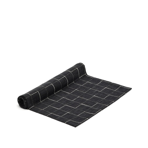 Tischläufer Ersen 100% Baumwolle schwarz 50 x 160 cm (Neu)