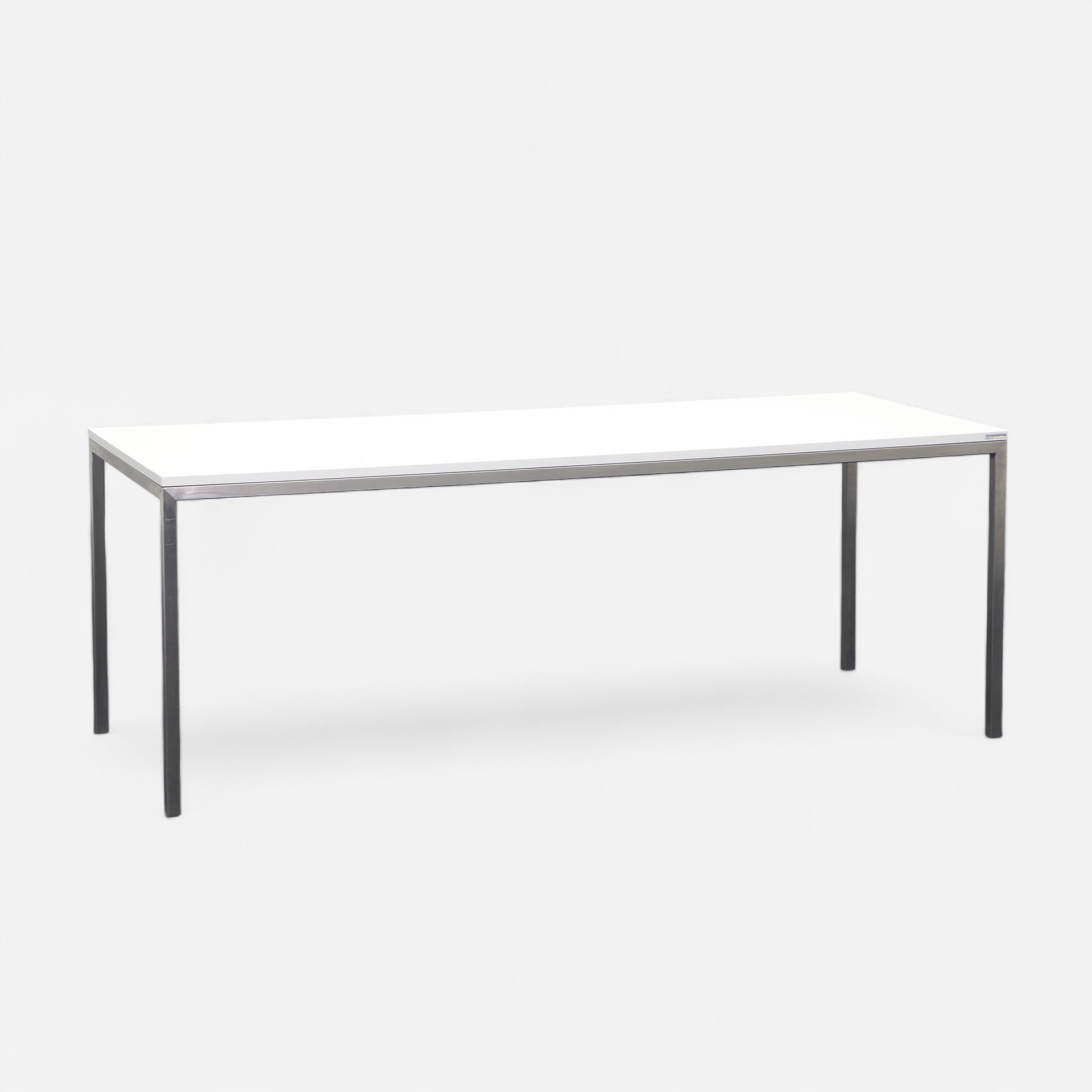 Office desk with chrome steel frame (Good)