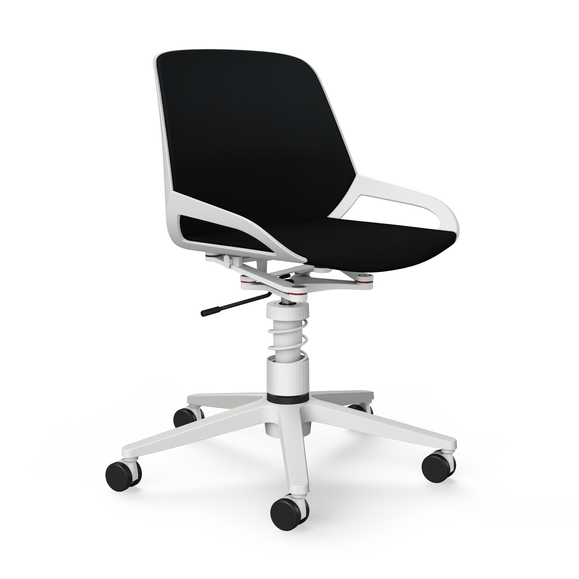 Image of Bürostuhl Aeris Numo Task ohne Armlehnen, Schwarz/Weiss, Neu, Ergonomischer Stuhl - ideal für flexibles Arbeiten