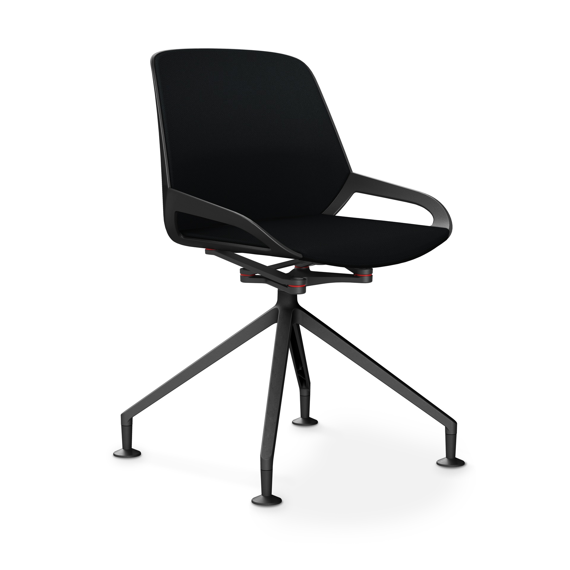 Siège de conférence Aeris Numo Comfort Noir/Noir sans accoudoirs, Nouveau - parfait pour le bureau et la réception