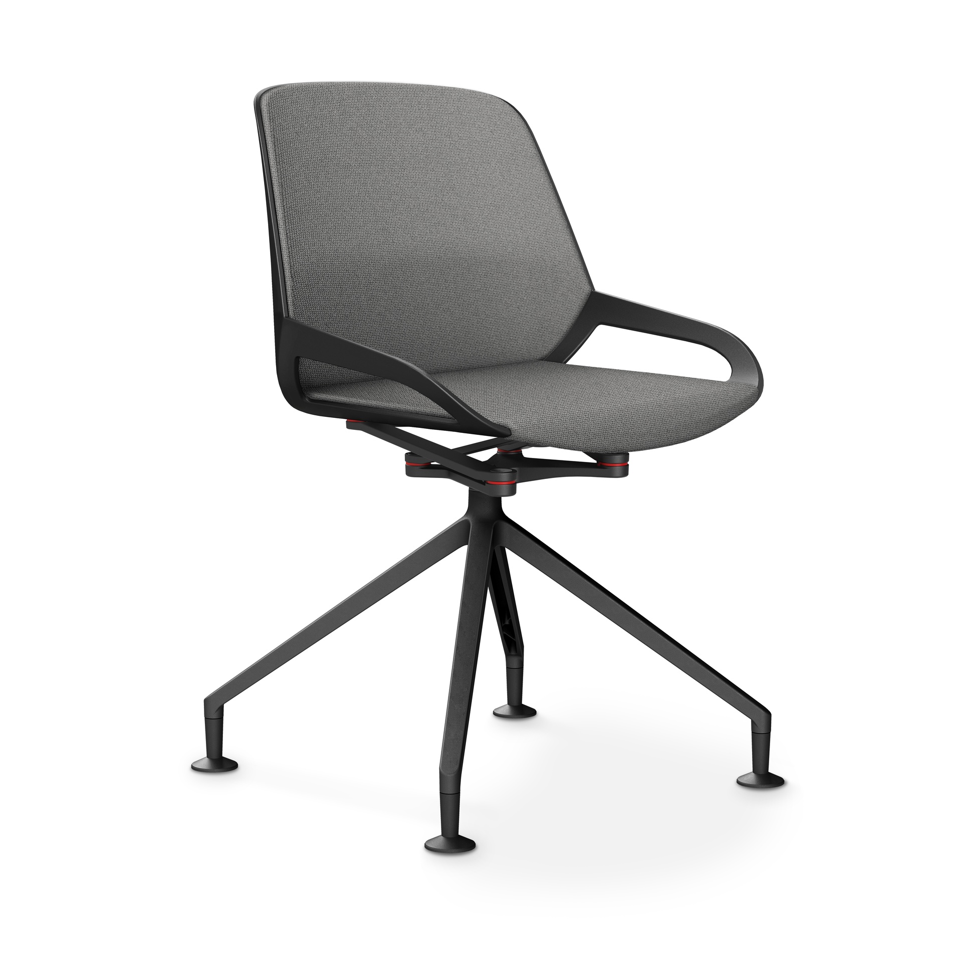 Siège de conférence Aeris Numo Comfort Gris clair/Noir sans accoudoirs, Nouveau - parfait pour le bureau et la réception