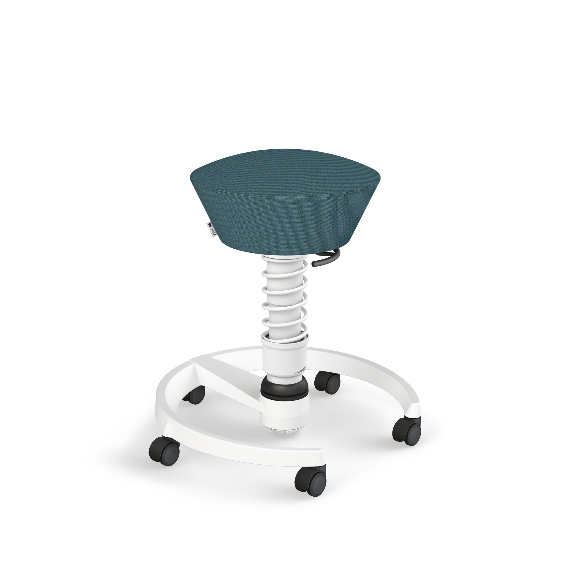 Image of Bürohocker Aeris Swopper Blau/Weiss, Hartbodenrollen, Dynamisches Sitzen - optimal für gesundes Sitzen