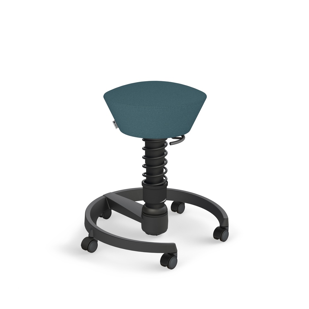 Sgabello da ufficio Aeris Swopper (Blu, Nuovo, Nero, Rotella per pavimenti duri)