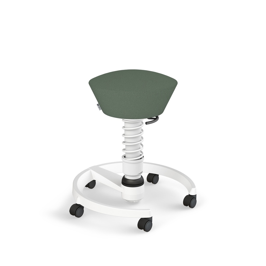 Aeris Swopper office stool (Light green, White, Hard floor castors)