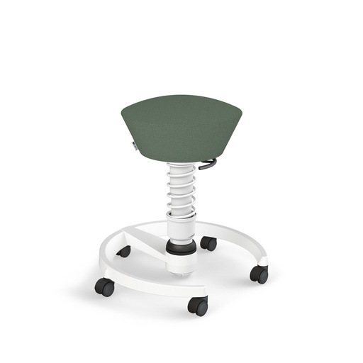 Aeris Swopper office stool (Light green, White, Hard floor castors)