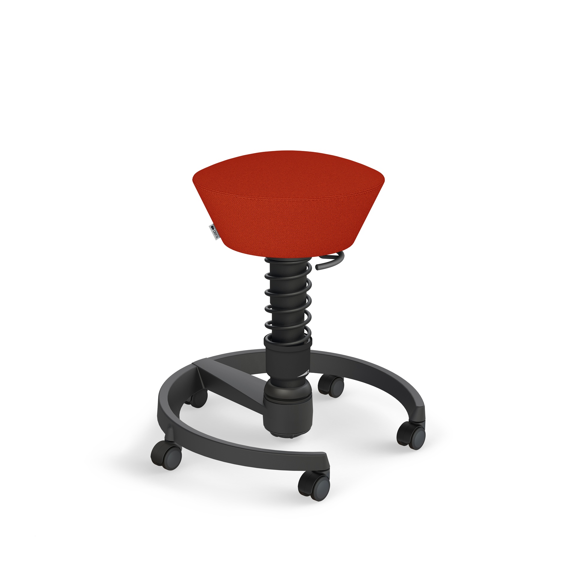 Tabouret de bureau Aeris Swopper (Orange, Noir, Roulettes pour sols durs)