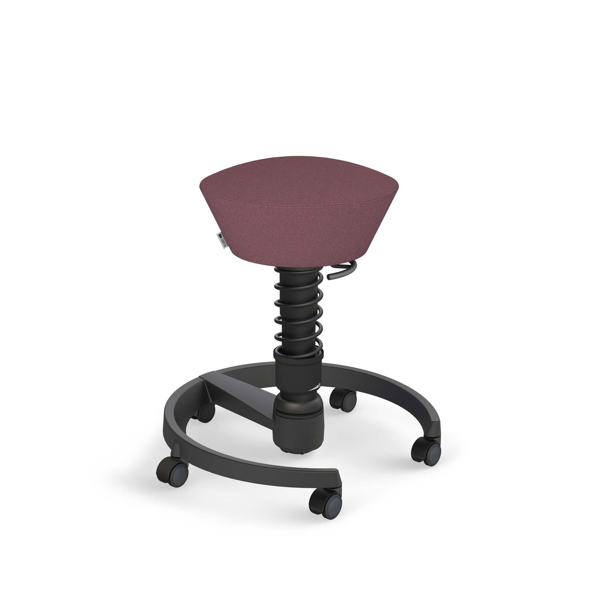 Bürohocker Aeris Swopper (Hellviolett, Schwarz, Hartbodenrollen)