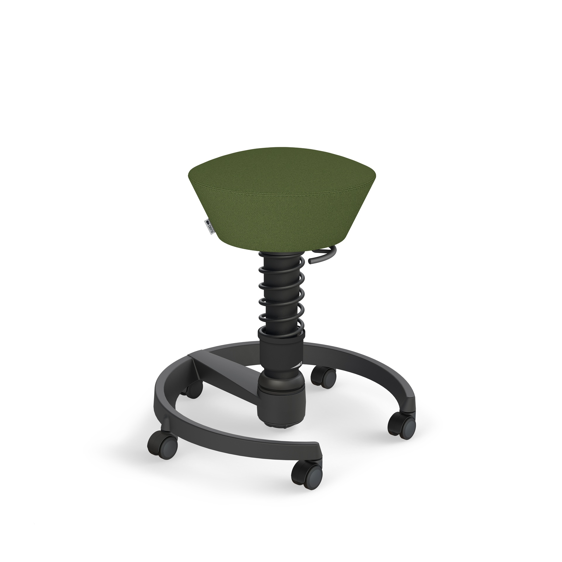 Bürohocker Aeris Swopper Grün/Schwarz, Hartbodenrollen, Dynamisches Sitzen - optimal für gesundes Sitzen