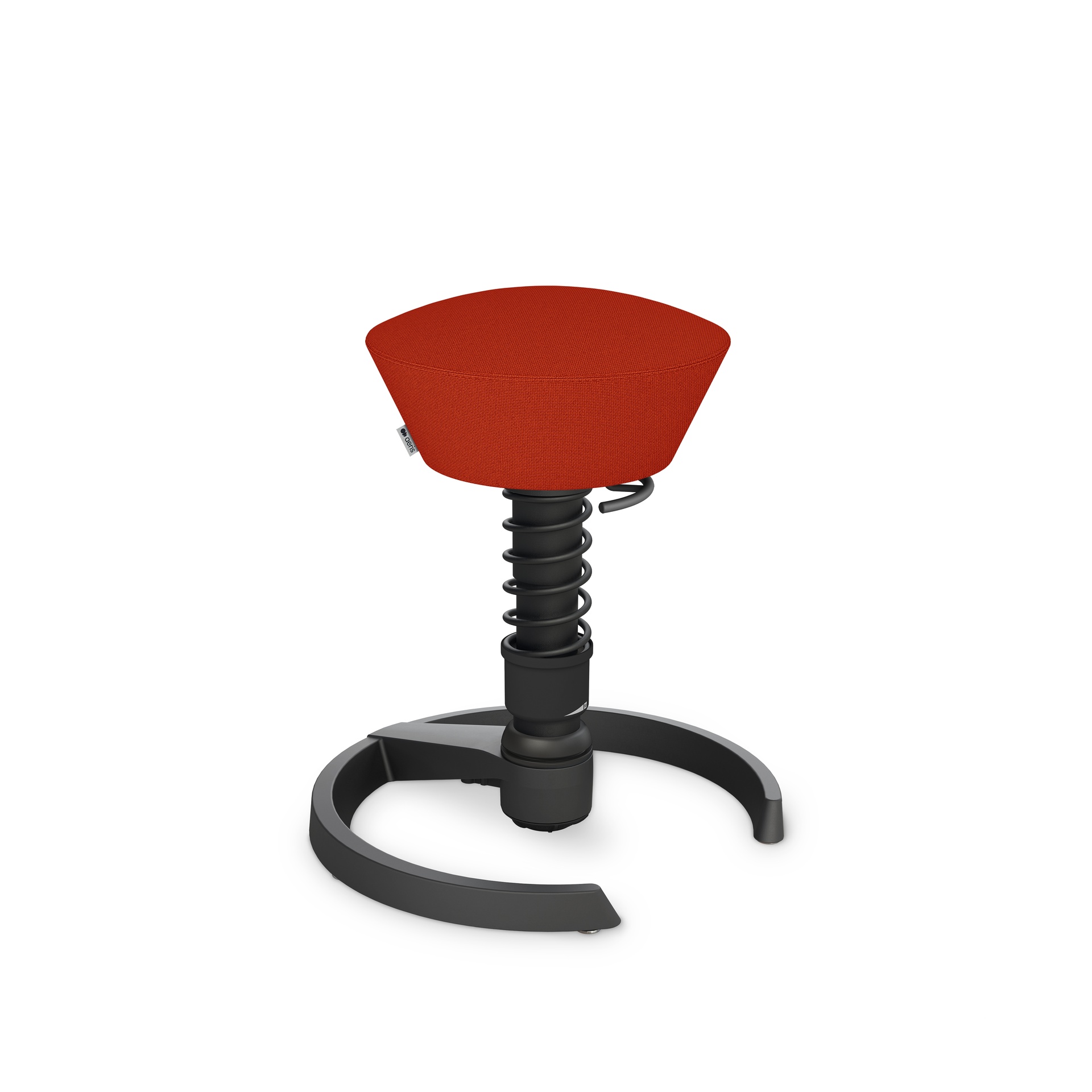 Bürohocker Aeris Swopper (Orange, Schwarz, Kunststoffgleiter)