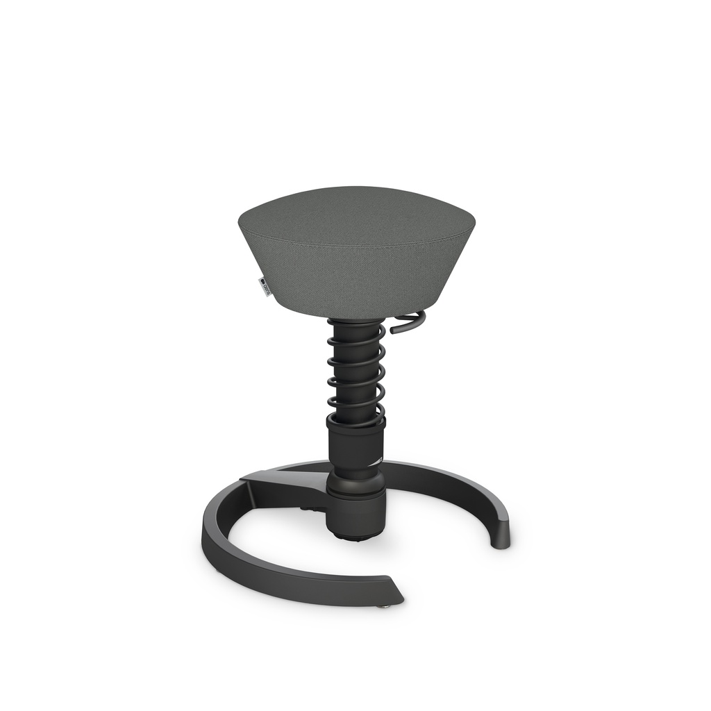 Tabouret de bureau Aeris Swopper (Gris, Nouveau, Noir, Patins en plastique)