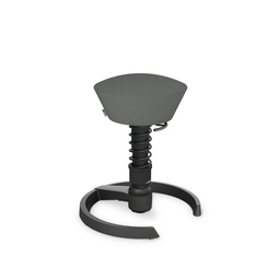 Tabouret de bureau Aeris Swopper (Gris, Nouveau, Noir, Patins en plastique)